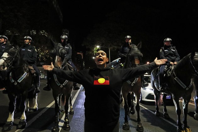 Yuendumu deaths in custody protest. Photo (Getty supplied): Lisa Maree Williams