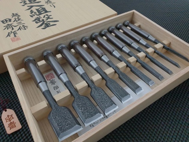 Kanetomo SFS Oire Nomi  3 Piece Japanese Chisel Set (w/ Timber Box) –  ProTooling