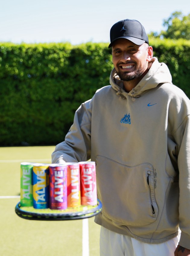 Kyrgios launches own soft drink Alive Food & Drink Business
