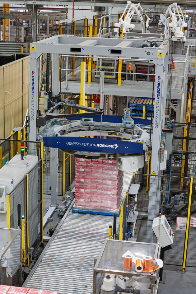 Robopac case packing technology boosts end of line production.