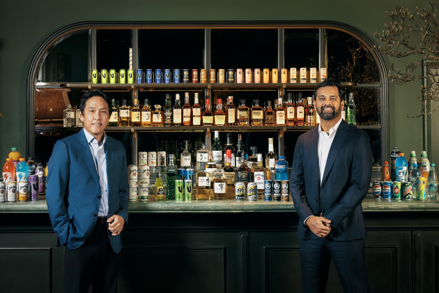 Dai Minato, Suntory Beverage & Food Oceania CEO and Ashish Gandham, managing director of Suntory Global Spirits Oceania