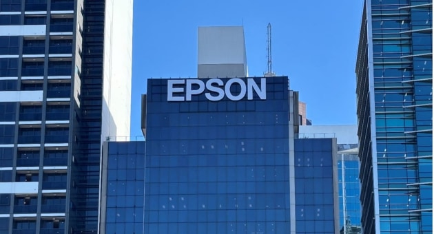 Epson Australia’s North Sydney head office building with the new signage.