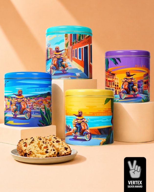 Silver award winner: Mantovani Panettone Tins