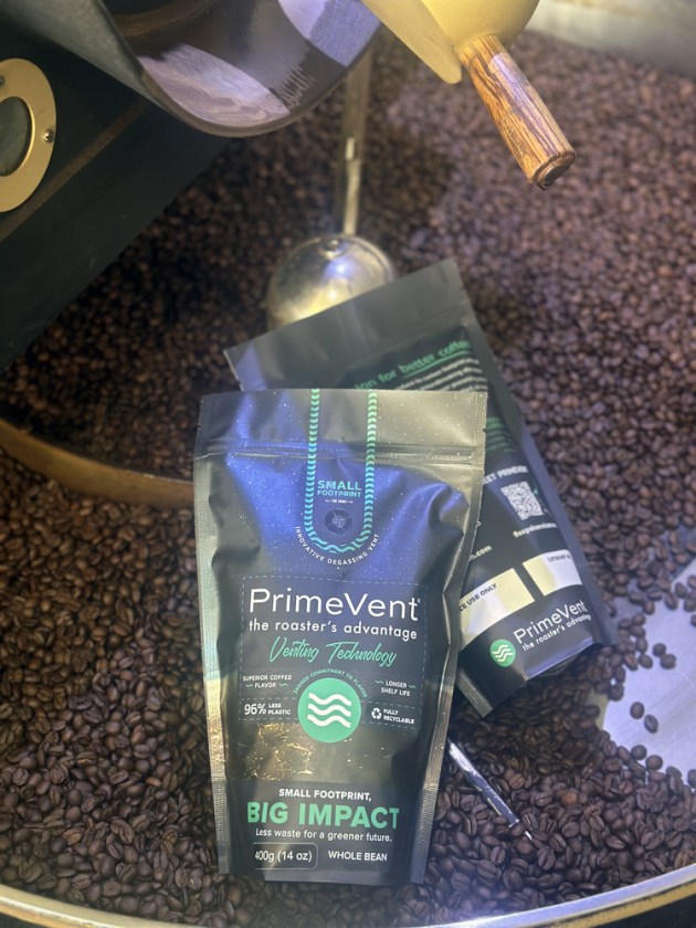 PrimeVent filled bags in roaster. Image: QLM