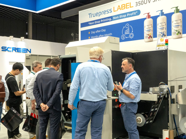 A Truepress LABEL 350-SAI was running non-stop at the recent Labelexpo show in Barcelona