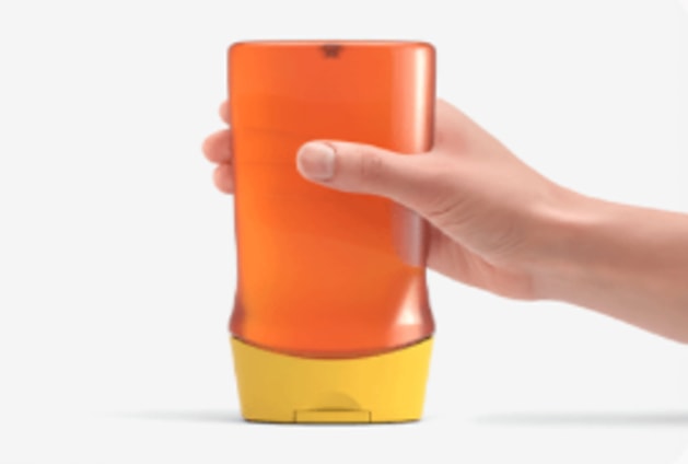 Silver: One-handed use: the inverted, one-handed squeeze format makes honey easier to serve.