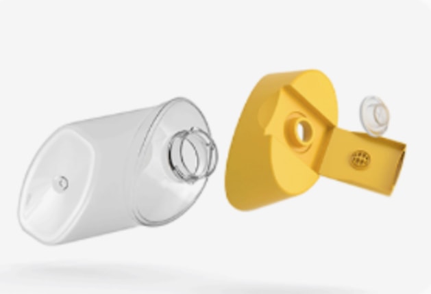 Gold: Design for Recovery: the rPET bottle, rPP closure and recyclable rPE valve form a recyclable pack system.