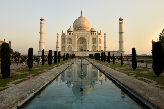 The iconic Taj Mahal, one of the New Seven Wonders of the World.