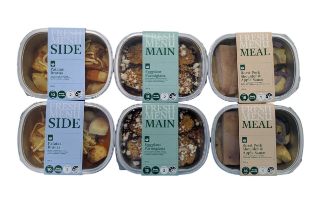 Aluminium foil trays were adopted in place of rigid plastic formats for selected products.