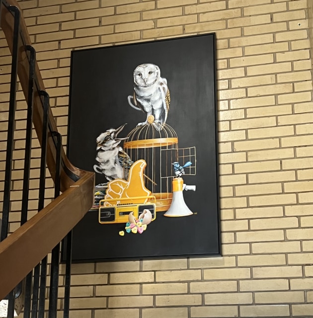 art in stairway