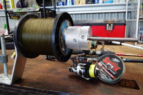 fishing reel spooler machine