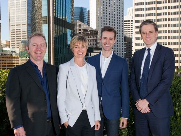 L-R: Mi9 MD Alex Parsons; APEX CEO Pippa Leary;AppNexus president Michael Rubenstein, and commercial director at Fairfax Media,Tom Armstrong.