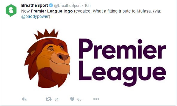 Premier league logo reaction