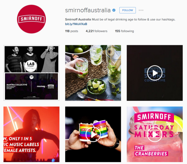 smirnoff instagram