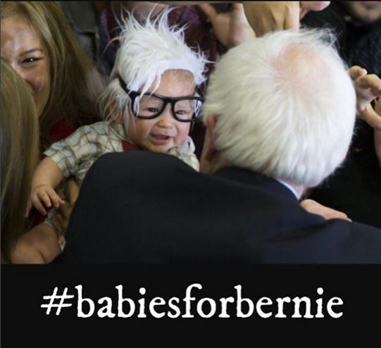 Source instagram.com/explore/tags/babiesforbernie/ @tam_and_company #BabiesForBernie