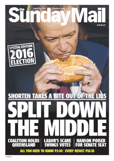Sunday Mail election front cover