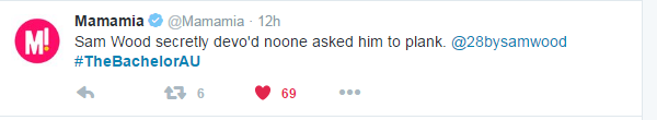 The Bachelor tweets 28/7 3