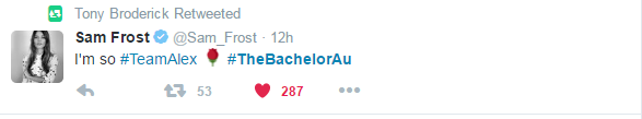 The Bachelor tweets 28/7 4