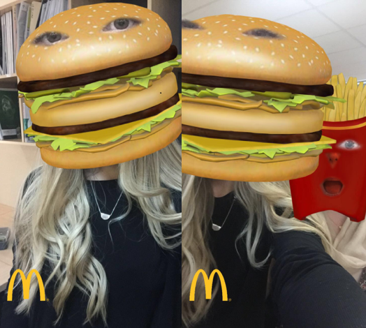 maccas snapchat lense