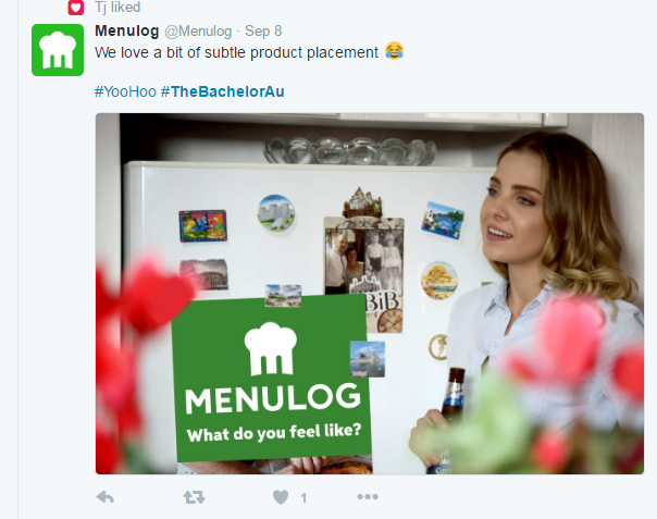 menulog bachelor sponsor