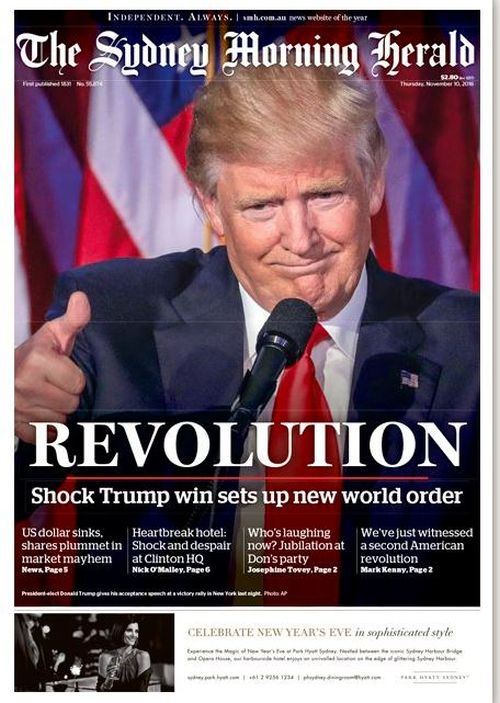 SMH Trump front page