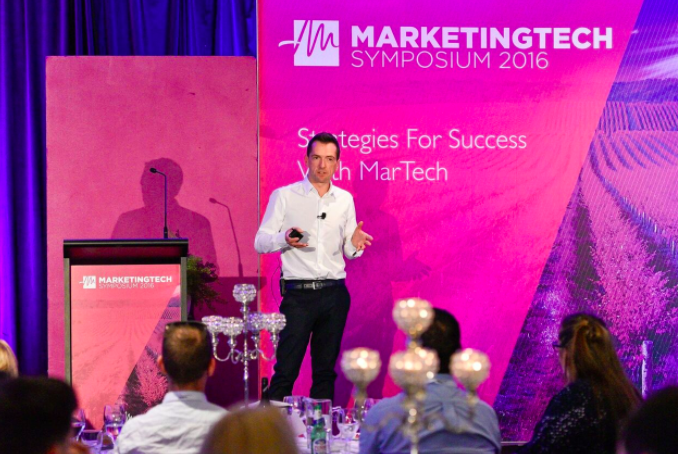 David Fisher, speaking at Ashton Media’s Marketing Tech Symposium