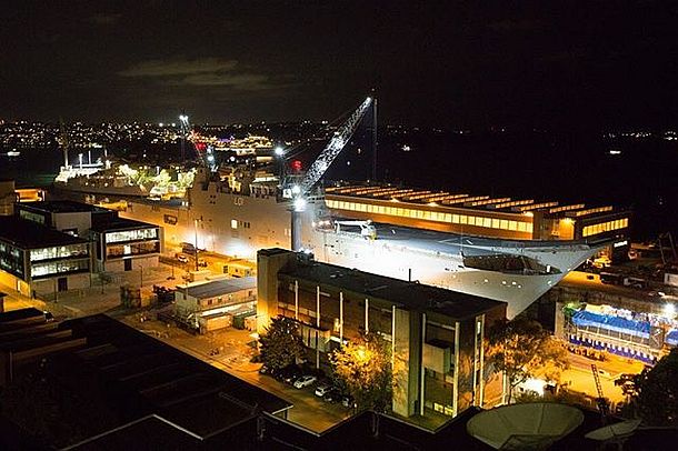 LHD docks as Navy continues