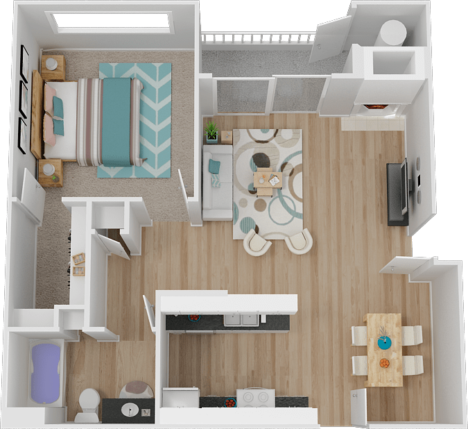 A 1 Bed 1 bath Floor Plan A 1 Bed 1 bath Floor Plan at Marina Village, Nevada, 89434