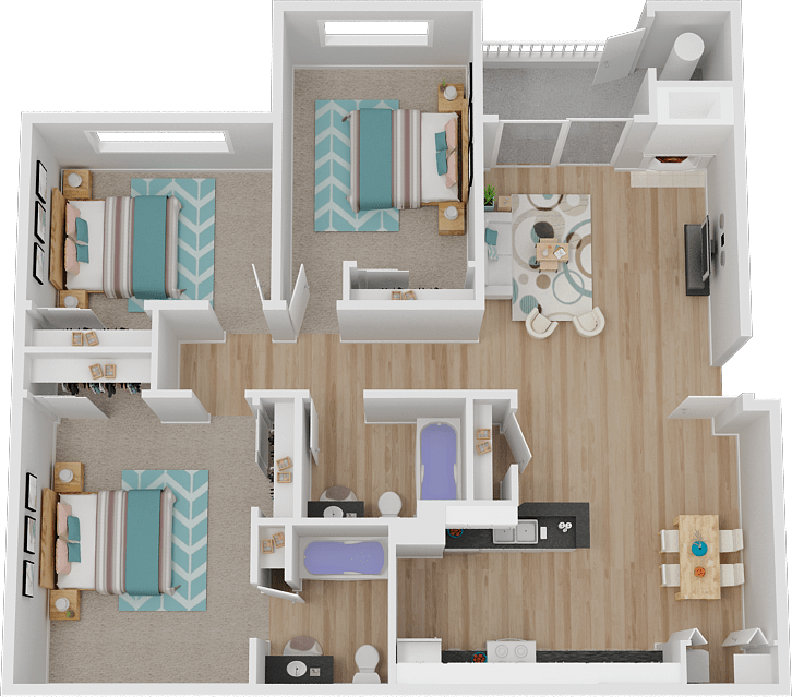 3C 3 Bed 2 bath Floor Plan 3C 3 Bed 2 bath Floor Plan at Marina Village, Sparks, NV