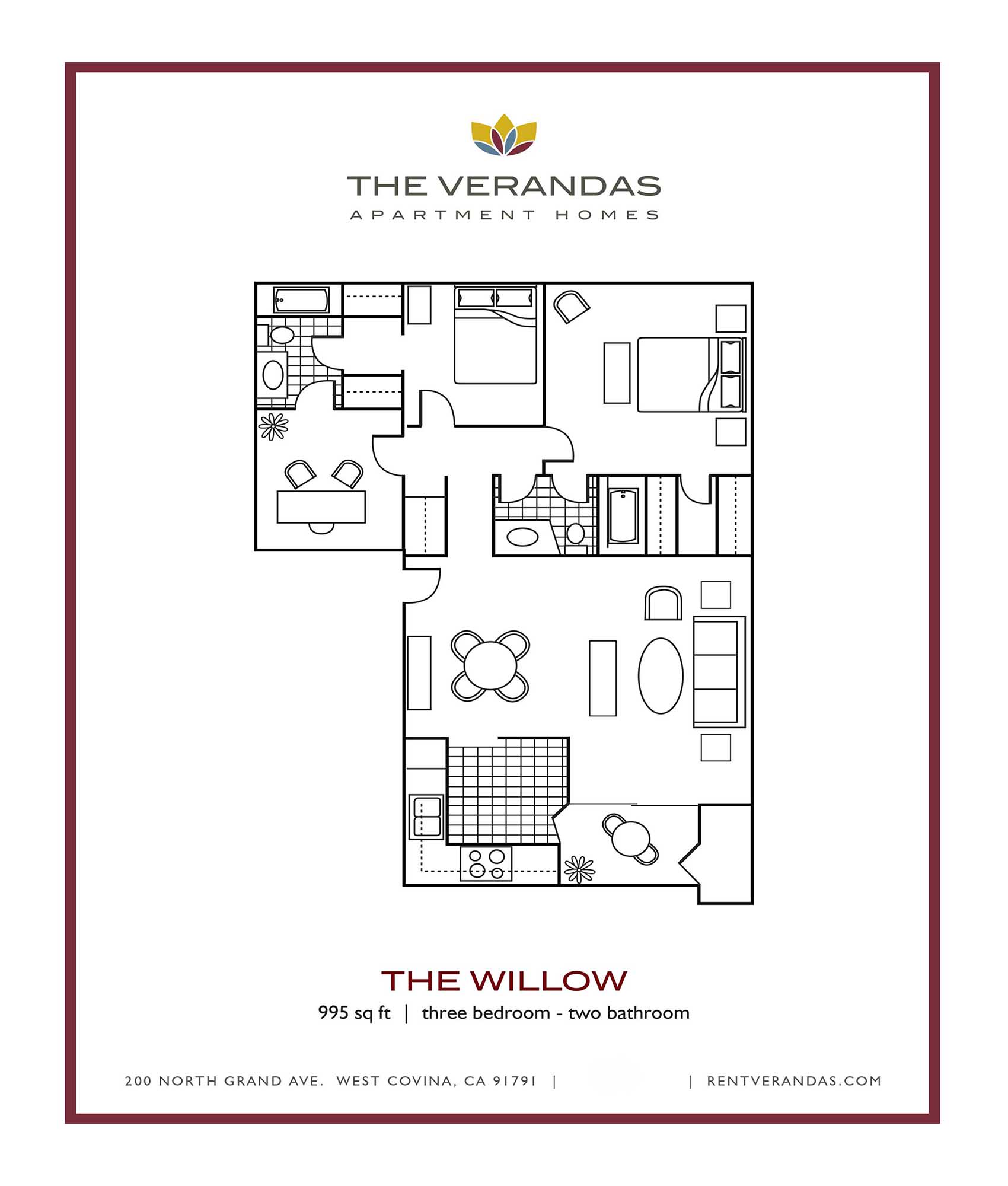 Apartments In West Covina Ca The Verandas Floor Plans