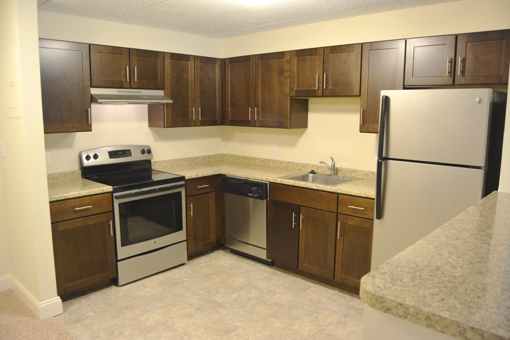 Renovated Kitchen at Skyline Commons One of Our Renovated Kitchen Styles