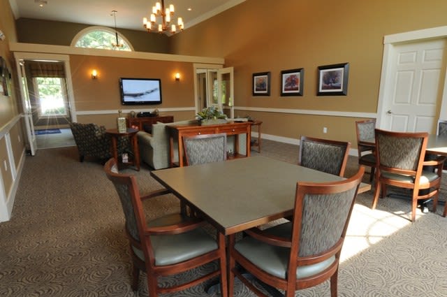 TV Lounge and Clubhouse at Skyline Commons Resident TV Lounge and Clubhouse
