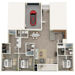 1 bedroom 1 bathroom floor plan image in Phoenix AZ