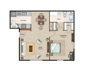 Maple One Bedroom Layout Maple Floor Plan layout