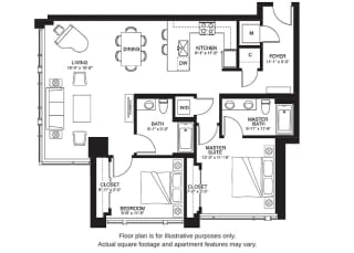 B12 South floor plan B12 South floor plan at The Bravern, 688 110th Ave NE, 98004