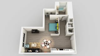 Studio Floor Plan Studio Floor Plan at Edison on the Charles by Windsor, Massachusetts, 02453