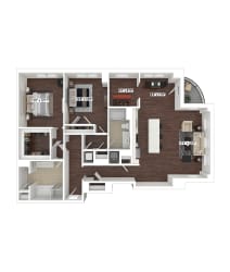 B12 floor plan B12 floor plan at The Woodley, 2700 Woodley Road, NW, Washington, DC