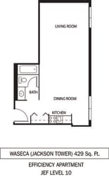 Galtier Towers Waseca Floor Plan Galtier Towers Apartments in Lowertown, St. Paul, MN Studio Apartment