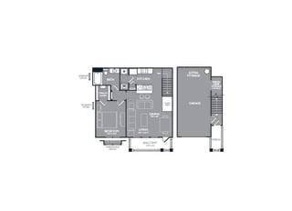 One Bed One Bath Floor Plan One Bed One Bath Floor Plan at Mansions at Briggs Ranch, San Antonio, TX, 78245