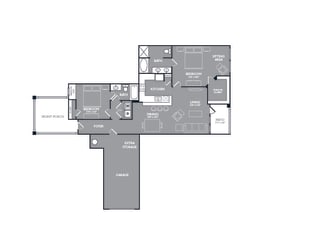 Two Bed Two Bath Floor Plan Two Bed Two Bath Floor Plan at Mansions at Briggs Ranch, San Antonio