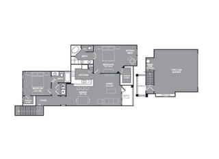 Two Bed Two Bath Floor Plan Two Bed Two Bath Floor Plan at Mansions at Briggs Ranch, Texas