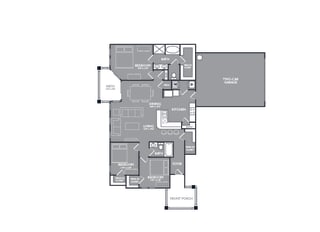 Three Bed Two Bath Floor Plan Three Bed Two Bath Floor Plan at Mansions at Briggs Ranch, Texas, 78245