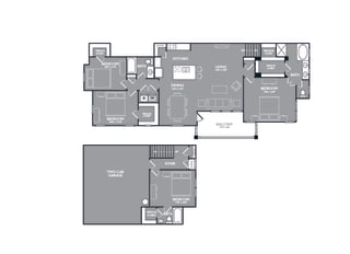 Four Bed Three Bath Floor Plan Four Bed Three Bath Floor Plan at Mansions at Briggs Ranch, San Antonio, TX