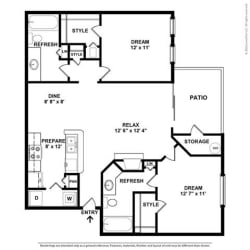 Floor Plan B2 Butternut