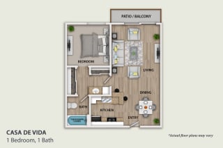 Floor Plan 1 Bedroom
