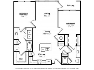 Floorplan Floorplan at The Ridgewood by Windsor, 4211 Ridge Top Road, 22030