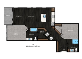 Tolstoy-2Bed Floor Plan Tolstoy-2Bed Floor Plan at The Edition Apartments, Maryland