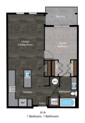 Patterson-A1A Floor Plan Patterson-A1A Floor Plan at The Edition Apartments, Hyattsville