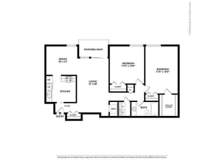 Floor Plan 2BR-1BA - B1