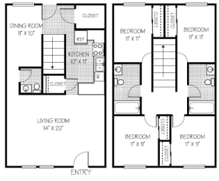 Housing In Shippensburg Pa Bard Townhouses Floor Plans